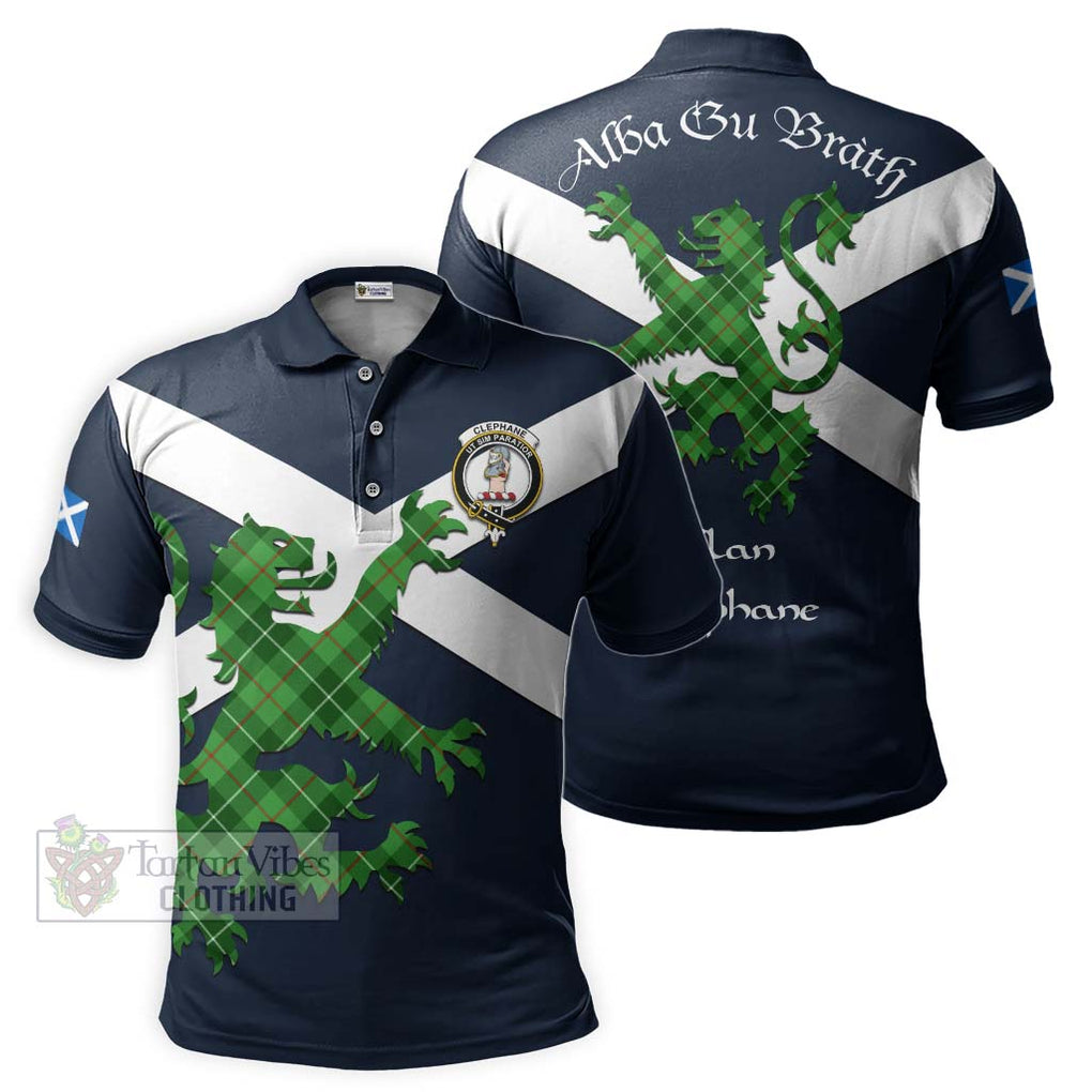 Tartan Vibes Clothing Clephane (Clephan) Tartan Lion Rampant Polo Shirt – Proudly Display Your Heritage with Alba Gu Brath and Clan Name