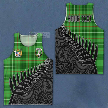 Clephane (Clephan) Crest Tartan Men's Tank Top with New Zealand Silver Fern Half Style Men - Tartan Vibes Clothing