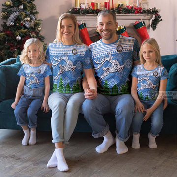 Clephane (Clephan) Clan Christmas T-Shirt Celtic Reindeer Style Kid's Shirt - Tartan Vibes Clothing