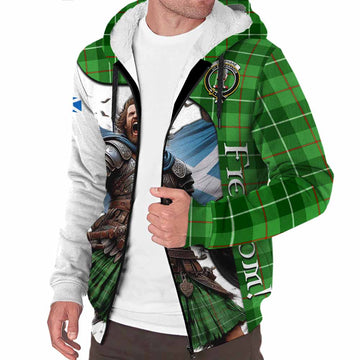 Clephane (Clephan) Crest Tartan Sherpa Hoodie Inspired by the Freedom of Scottish Warrior