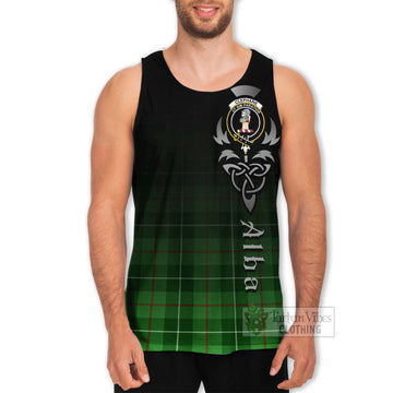 Clephane (Clephan) Tartan Men's Tank Top Featuring Alba Gu Brath Family Crest Celtic Inspired