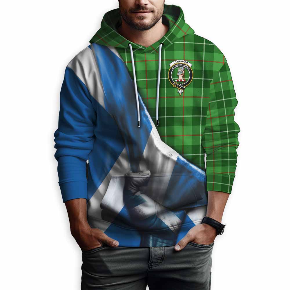 Tartan Vibes Clothing Clephane (Clephan) Tartan Hoodie with Family Crest Scotland Patriotic Style