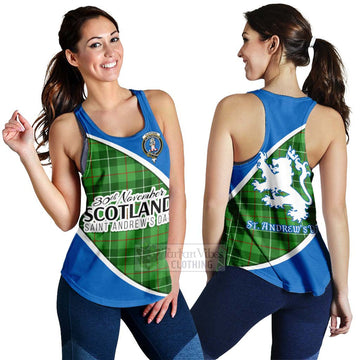 Clephane (Clephan) Family Crest Tartan Women's Racerback Tanks Celebrate Saint Andrew's Day in Style