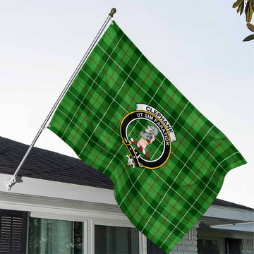 Clephane (Clephan) Tartan House Flag with Family Crest