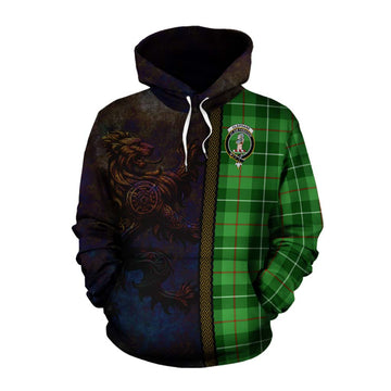 Clephane (Clephan) Tartan Family Crest Cotton Hoodie Alba Gu Brath Be Brave Lion Ancient Style Pullover Hoodie XS - Tartan Vibes Clothing