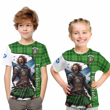 Clephane (Clephan) Crest Tartan Kid T-Shirt Inspired by the Freedom of Scottish Warrior