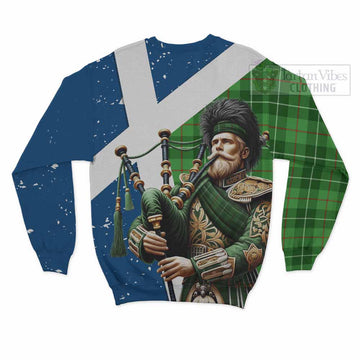 Clephane (Clephan) Tartan Sweatshirt with Family Crest Scottish Bagpiper Vibes