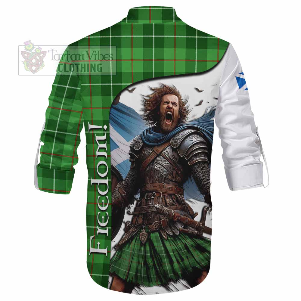 Tartan Vibes Clothing Clephane (Clephan) Crest Tartan Ghillie Kilt Shirt Inspired by the Freedom of Scottish Warrior