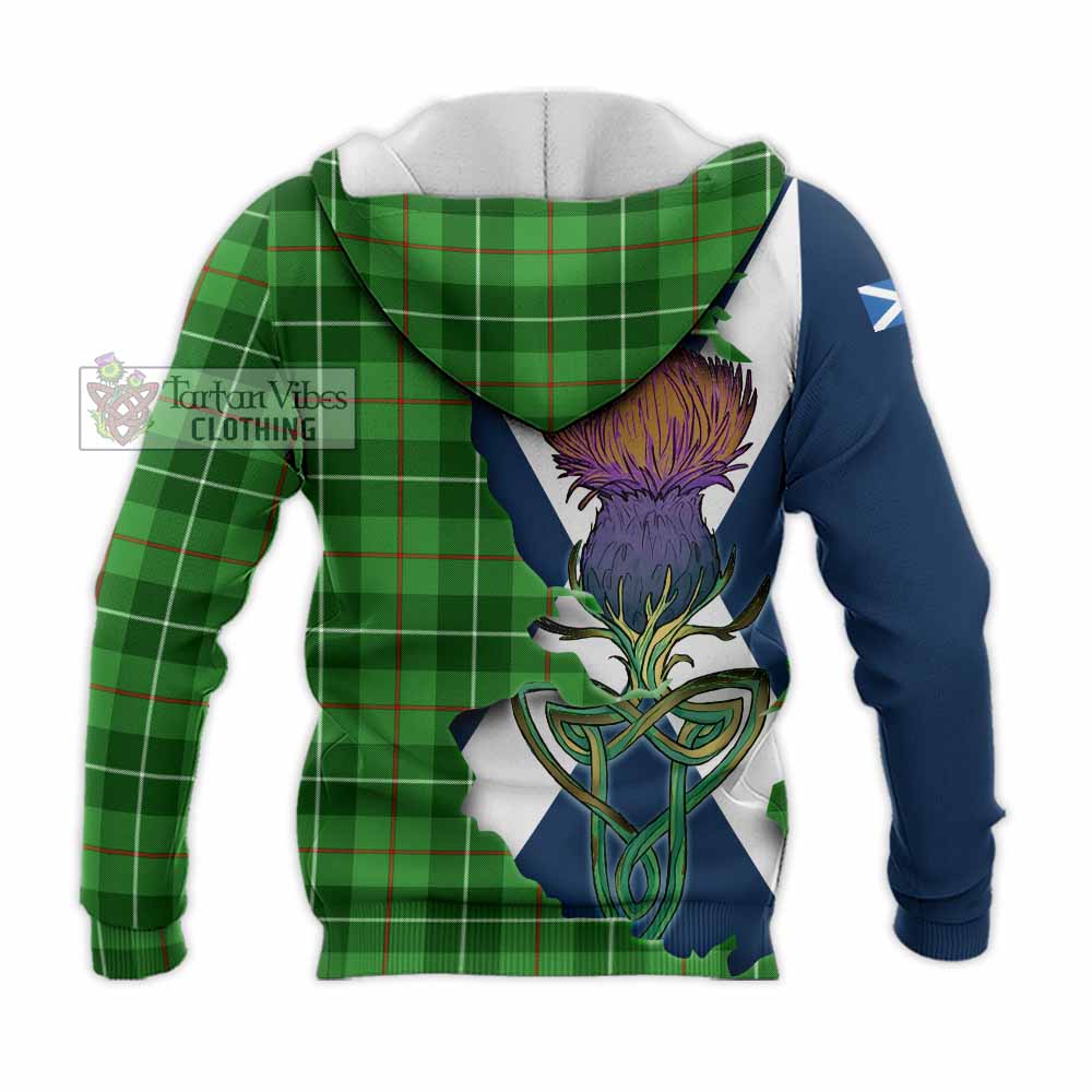 Clephane (Clephan) Tartan Family Crest Knitted Hoodie Scottish Thistle Celtic Inspired - Tartan Vibes Clothing