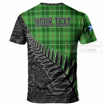 Clephane (Clephan) Crest Tartan T-Shirt with New Zealand Silver Fern Half Style - Tartan Vibes Clothing