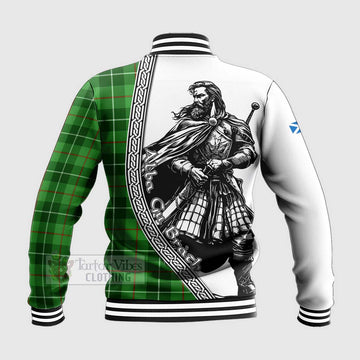 Clephane (Clephan) Tartan Clan Crest Baseball Jacket with Highlander Warrior Celtic Style - Tartan Vibes Clothing