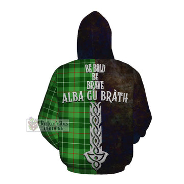 Clephane (Clephan) Tartan Family Crest Cotton Hoodie Alba Gu Brath Be Brave Lion Ancient Style Pullover Hoodie - Tartan Vibes Clothing