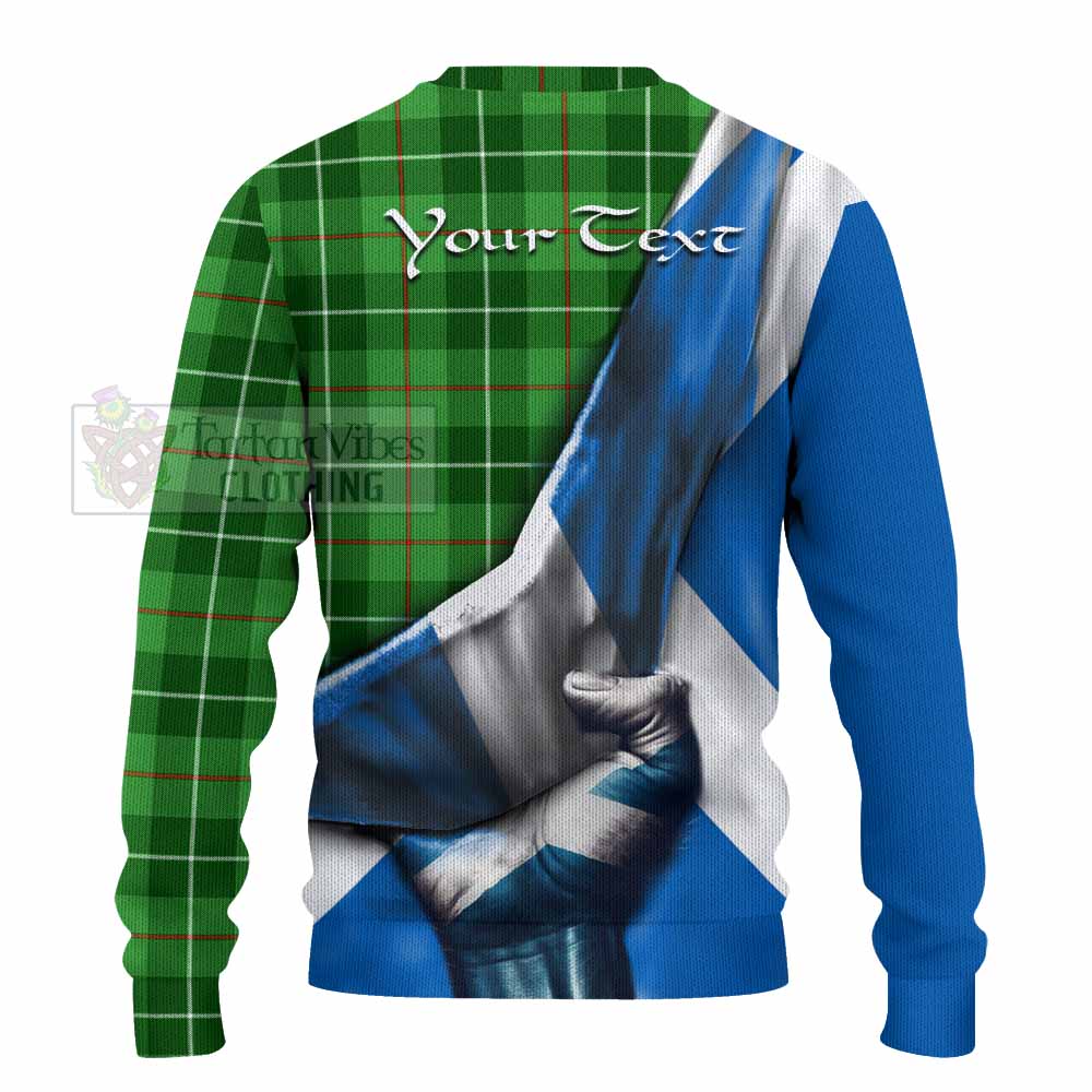 Tartan Vibes Clothing Clephane (Clephan) Tartan Knitted Sweater with Family Crest Scotland Patriotic Style