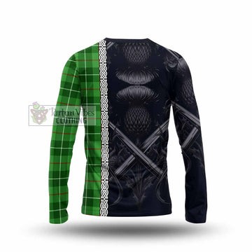 Clephane (Clephan) Tartan Long Sleeve T-Shirt with Family Crest Cross Sword Thistle Celtic Vibes - Tartan Vibes Clothing