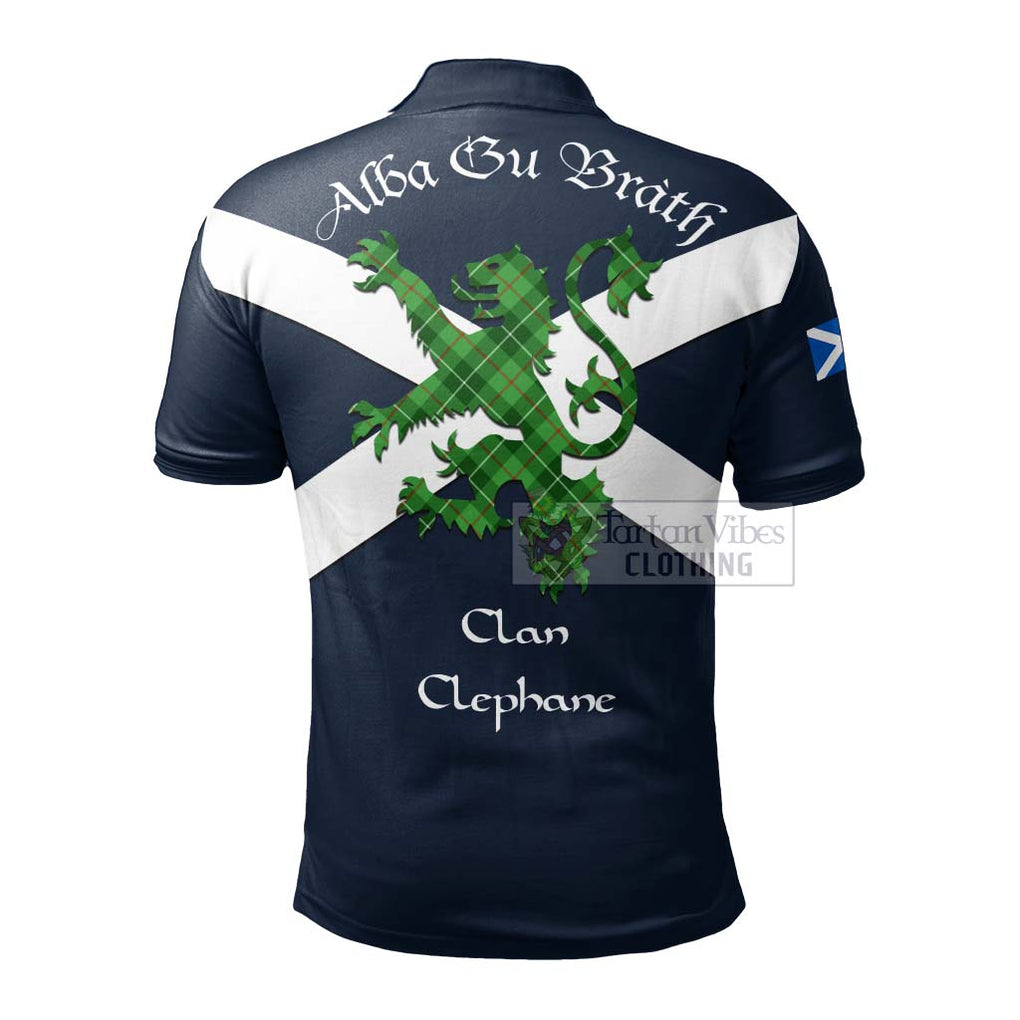 Tartan Vibes Clothing Clephane (Clephan) Tartan Lion Rampant Polo Shirt – Proudly Display Your Heritage with Alba Gu Brath and Clan Name