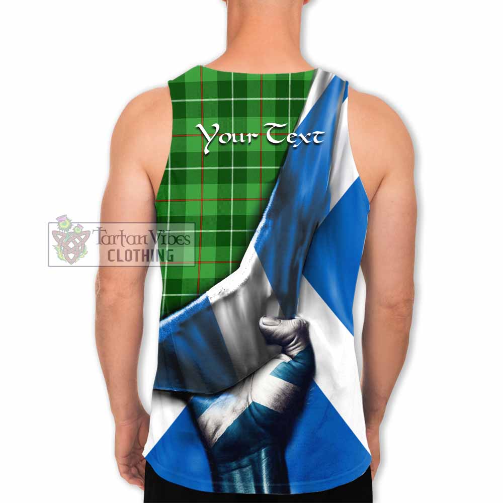 Tartan Vibes Clothing Clephane (Clephan) Tartan Men's Tank Top with Family Crest Scotland Patriotic Style