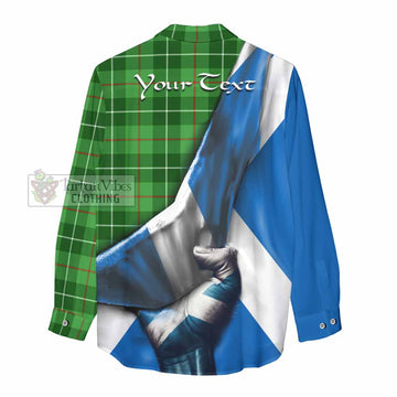 Clephane (Clephan) Tartan Women's Casual Shirt with Family Crest Scotland Patriotic Style