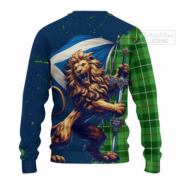 Clephane (Clephan) Tartan Family Crest Knitted Sweater with Scottish Majestic Lion