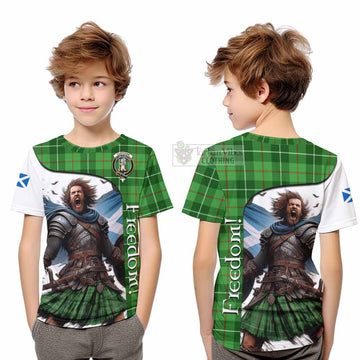 Clephane (Clephan) Crest Tartan Kid T-Shirt Inspired by the Freedom of Scottish Warrior