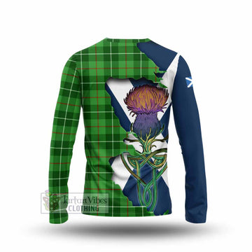 Clephane (Clephan) Tartan Family Crest Long Sleeve T-Shirt Scottish Thistle Celtic Inspired - Tartan Vibes Clothing