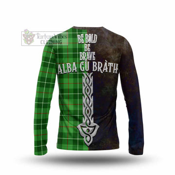 Clephane (Clephan) Tartan Family Crest Long Sleeve T-Shirt Alba Gu Brath Be Brave Lion Ancient Style - Tartan Vibes Clothing