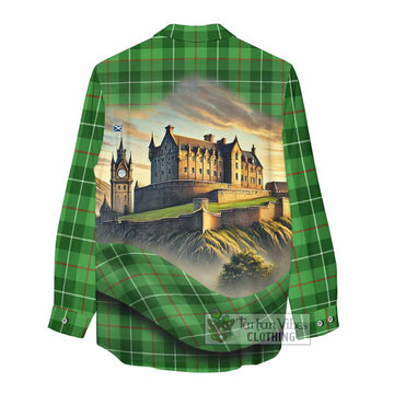 Clephane (Clephan) Tartan Family Crest Women's Casual Shirt with Scottish Ancient Castle Style - Tartan Vibes Clothing