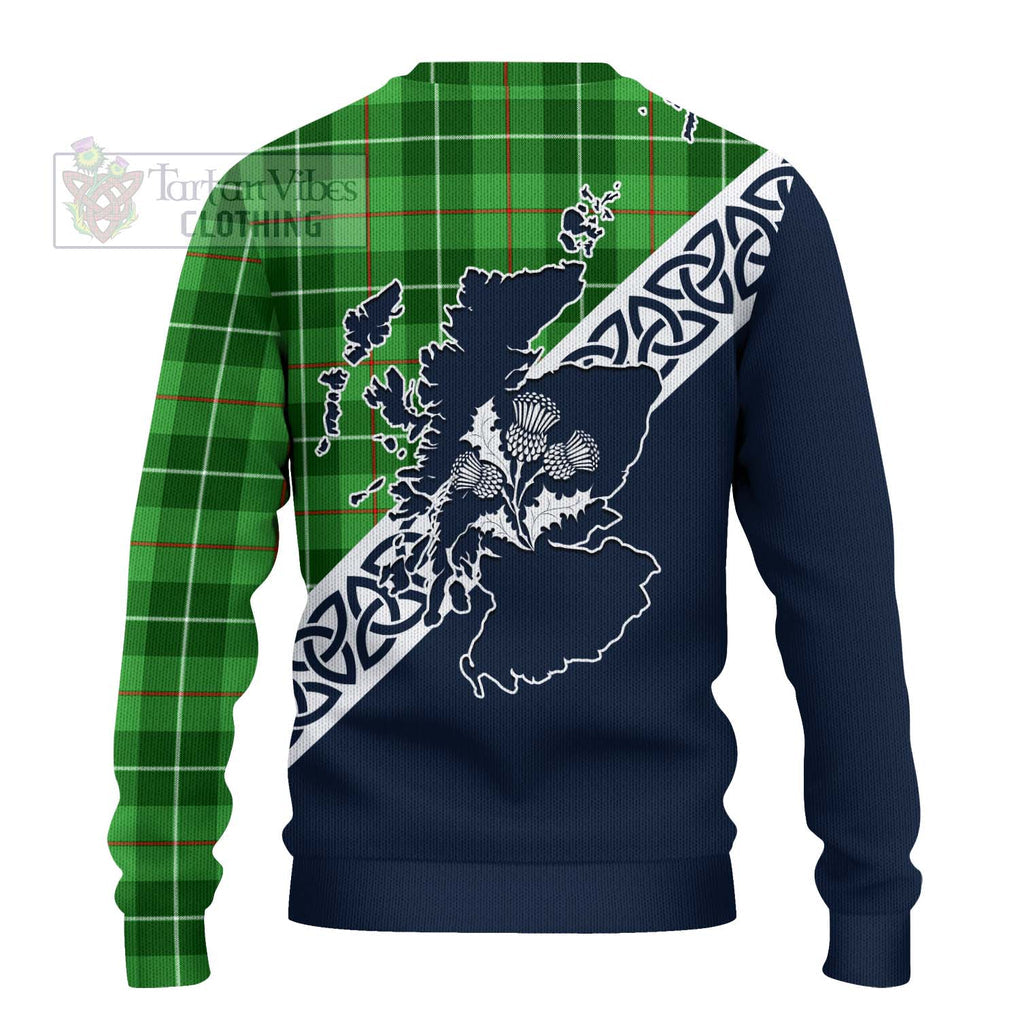 Clephane (Clephan) Tartan Ugly Sweater Featuring Thistle and Scotland Map - Tartan Vibes Clothing