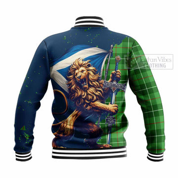 Clephane (Clephan) Tartan Family Crest Baseball Jacket with Scottish Majestic Lion