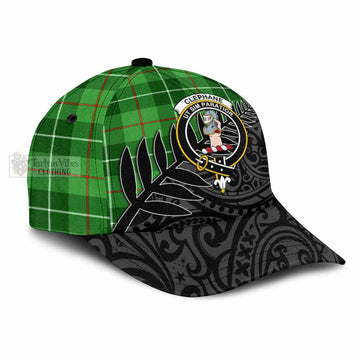 Clephane (Clephan) Tartan Classic Cap with New Zealand Silver Fern Half Style