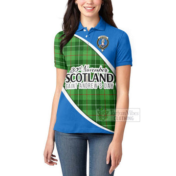 Clephane (Clephan) Family Crest Tartan Women's Polo Shirt Celebrate Saint Andrew's Day in Style