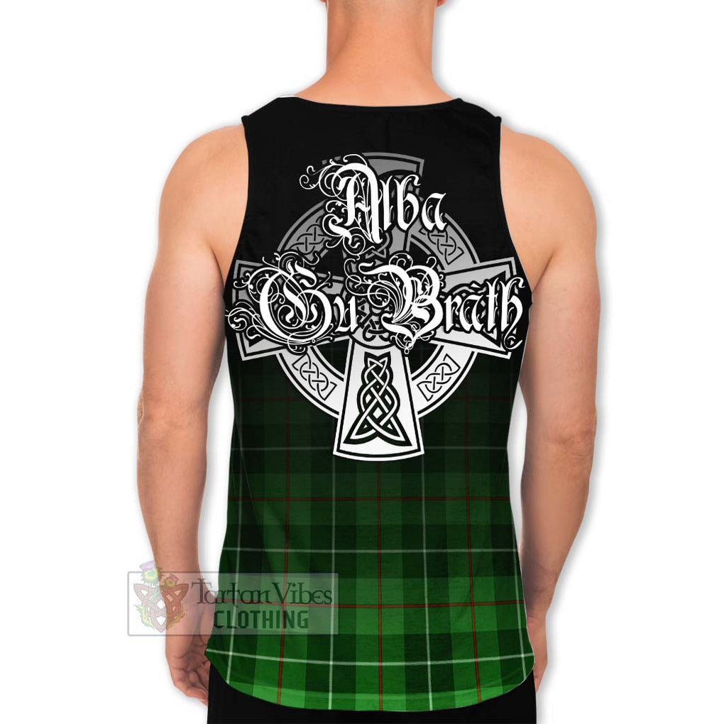 Tartan Vibes Clothing Clephane (Clephan) Tartan Men's Tank Top Featuring Alba Gu Brath Family Crest Celtic Inspired