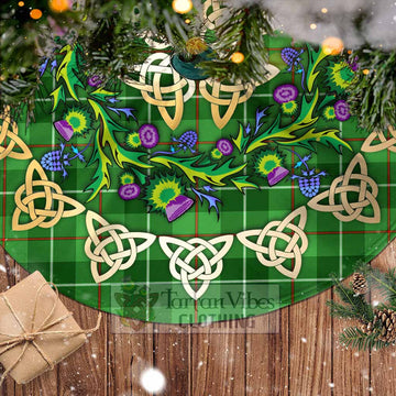 Clephane (Clephan) Tartan Christmas Tree Skirt with Thistle Celtic Knot Style - Tartan Vibes Clothing