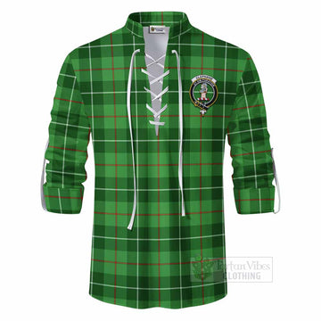 Clephane (Clephan) Tartan Ghillie Kilt Shirt with Family Crest DNA In Me Style - Tartan Vibes Clothing