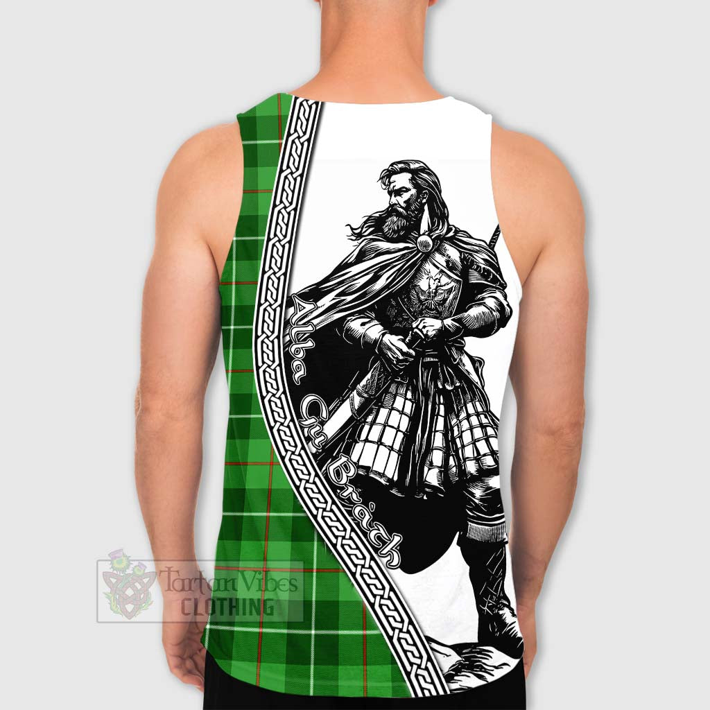 Tartan Vibes Clothing Clephane (Clephan) Tartan Clan Crest Men's Tank Top with Highlander Warrior Celtic Style