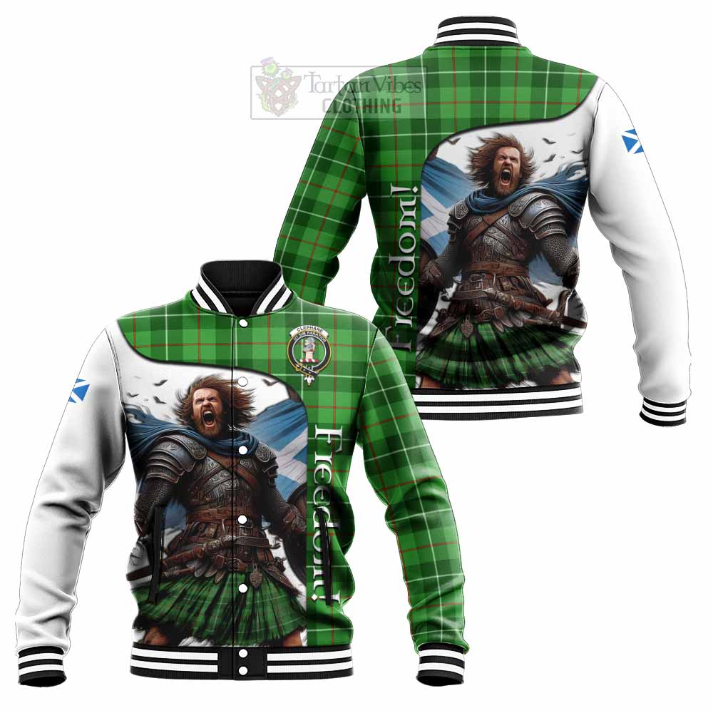 Tartan Vibes Clothing Clephane (Clephan) Crest Tartan Baseball Jacket Inspired by the Freedom of Scottish Warrior