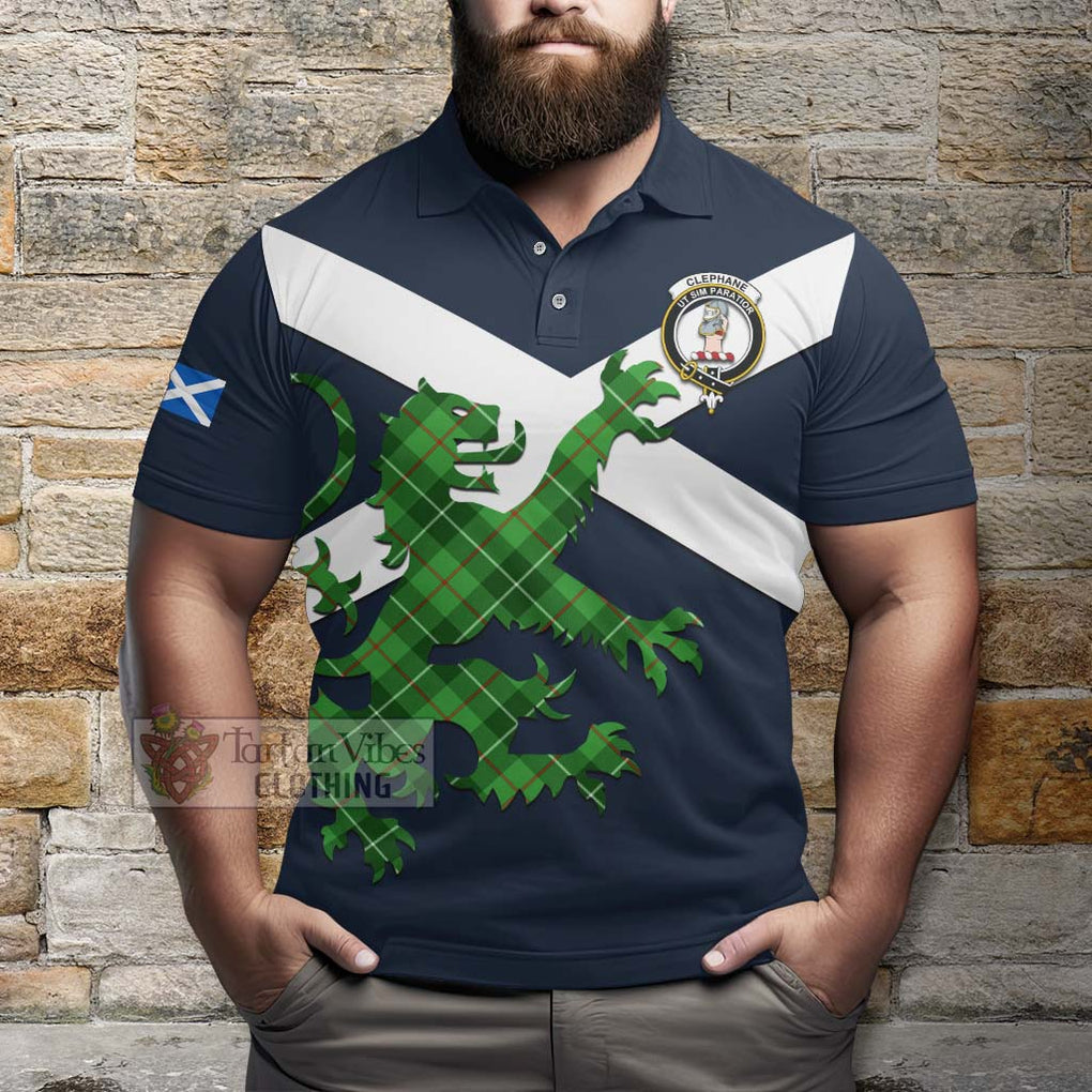 Tartan Vibes Clothing Clephane (Clephan) Tartan Lion Rampant Polo Shirt – Proudly Display Your Heritage with Alba Gu Brath and Clan Name