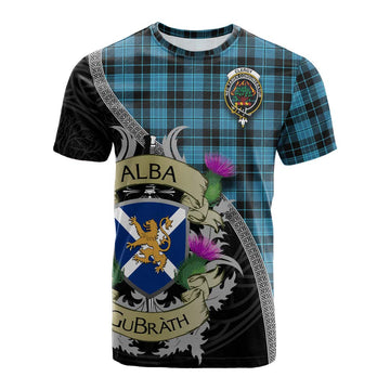 Clergy Tartan Family Crest Cotton T-shirt Lion Rampant Royal Thistle Shield Celtic Inspired Kid's Shirt - Tartan Vibes Clothing
