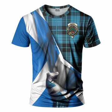 Clergy Tartan T-Shirt with Family Crest Scotland Patriotic Style