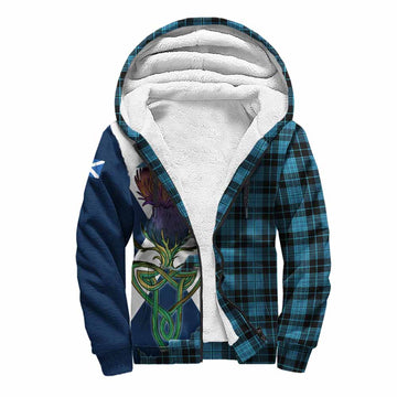 Clergy Tartan Family Crest Sherpa Hoodie Scottish Thistle Celtic Inspired Unisex S - Tartan Vibes Clothing