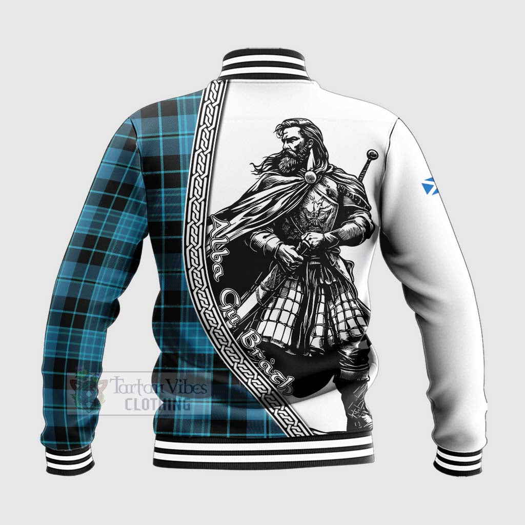 Clergy Tartan Clan Crest Baseball Jacket with Highlander Warrior Celtic Style - Tartan Vibes Clothing