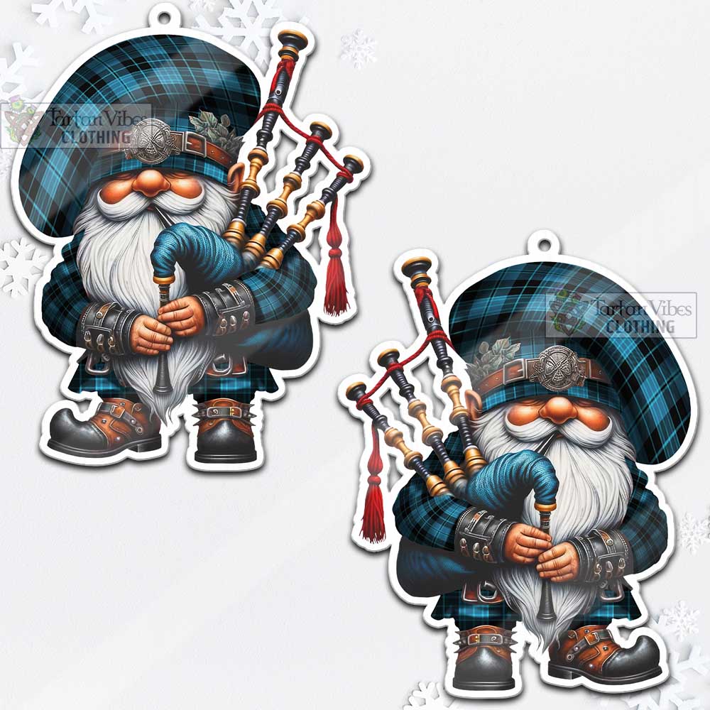 Tartan Vibes Clothing Clergy Tartan Badpiper Gnome Christmas Ornament