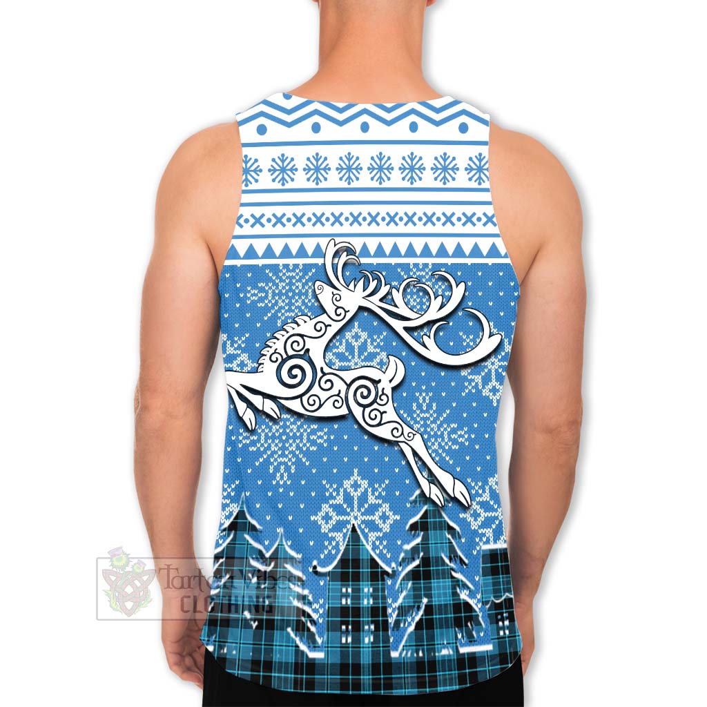 Tartan Vibes Clothing Clergy Clan Christmas Men's Tank Top Celtic Reindeer Style