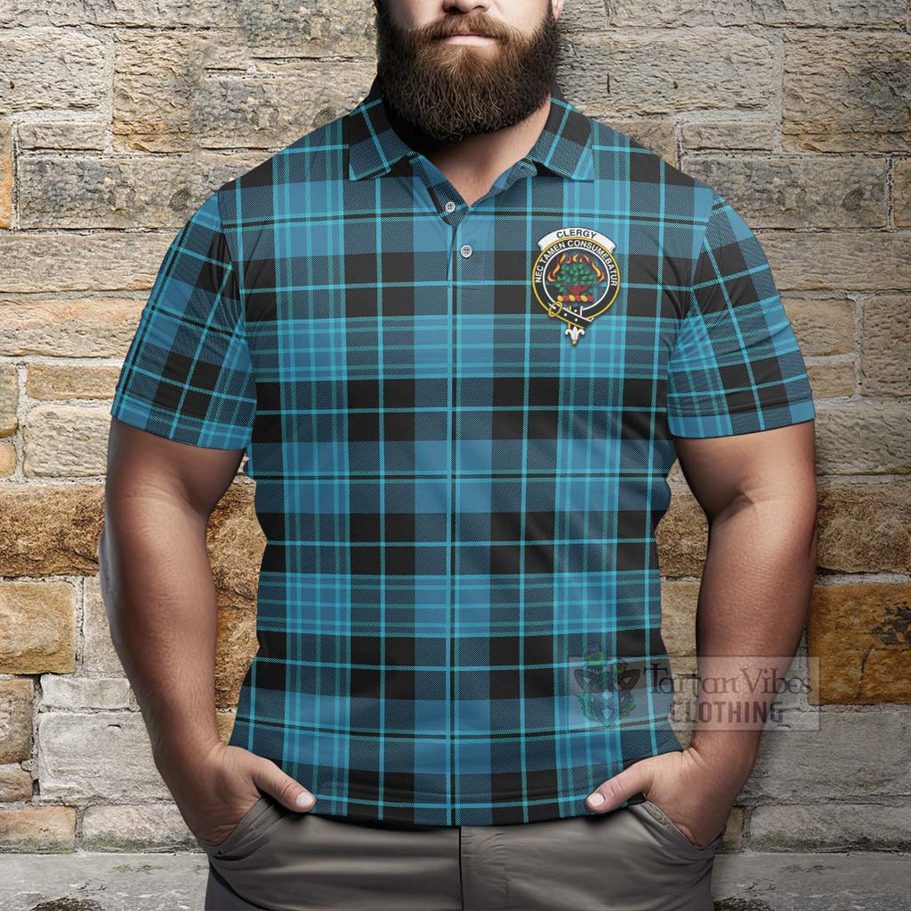 Tartan Vibes Clothing Clergy Tartan Polo Shirt with Family Crest Celtic Skull Style