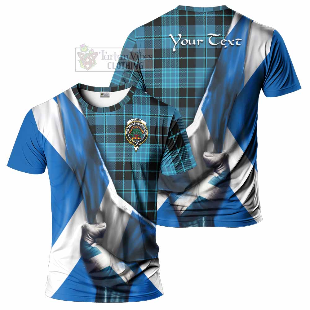 Tartan Vibes Clothing Clergy Tartan T-Shirt with Family Crest Scotland Patriotic Style