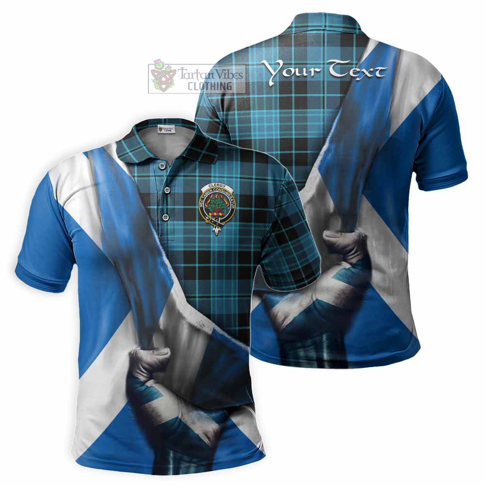 Tartan Vibes Clothing Clergy Tartan Polo Shirt with Family Crest Scotland Patriotic Style