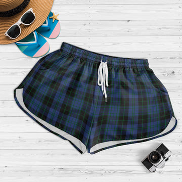 Clergy Blue Tartan Womens Shorts