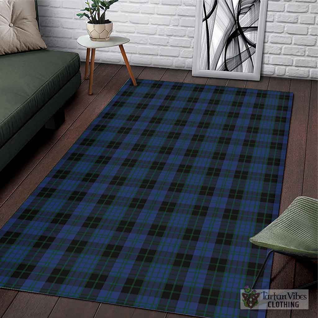 Tartan Vibes Clothing Clergy Blue Tartan Area Rug