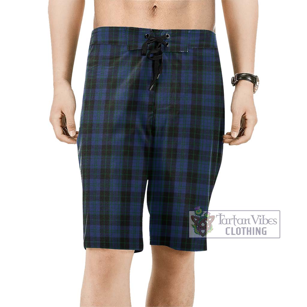 Clergy Blue Tartan Men's Board Shorts Men - Tartan Vibes Clothing