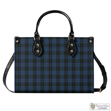 Clergy Blue Tartan Luxury Leather Handbags