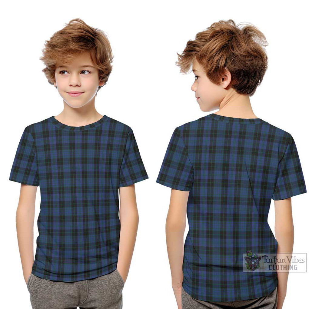 Clergy Blue Tartan Kid T-Shirt Youth XL Size14 - Tartanvibesclothing Shop